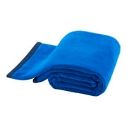 2-Pack Mainstays Oversized Reversible Solid Blue Yarn-Dyed Cotton-Blend Beach Towel