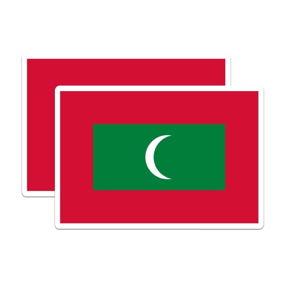 (2 Pack) Maldives World Flag Magnets - Pride - 5 Inches On Longest Side - Premium Magnet - Choose from Over 200 Countries - for Cars, Refrigerators, Toolboxes, Lockers - Made in USA - MAG0917