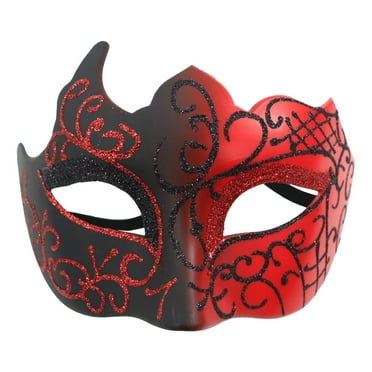 2 Pack Male And Female Makeup Mardi Gras Mask Dance Face Guard Painted Rave Mask With Gold Powder Multi Mens Masquerade Mask Cornered Half Face Carnival Masquerade Mask Party Face Guard Purge Mas