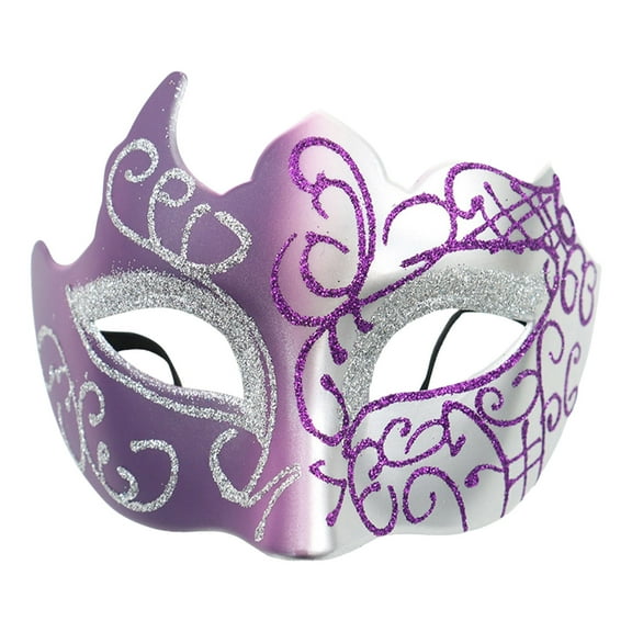 2 Pack Male And Female Makeup Rave Mask Dance Face Guard Painted Mask With Gold Powder Multi Mens Masquerade Mask Cornered Half Face Carnival Animal Mask Party Face Guard Cat Masks To Pai