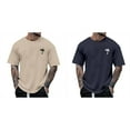 (2Pack) Male Summer Beach Little Men's Shirt Tree Print T Shirt Men T