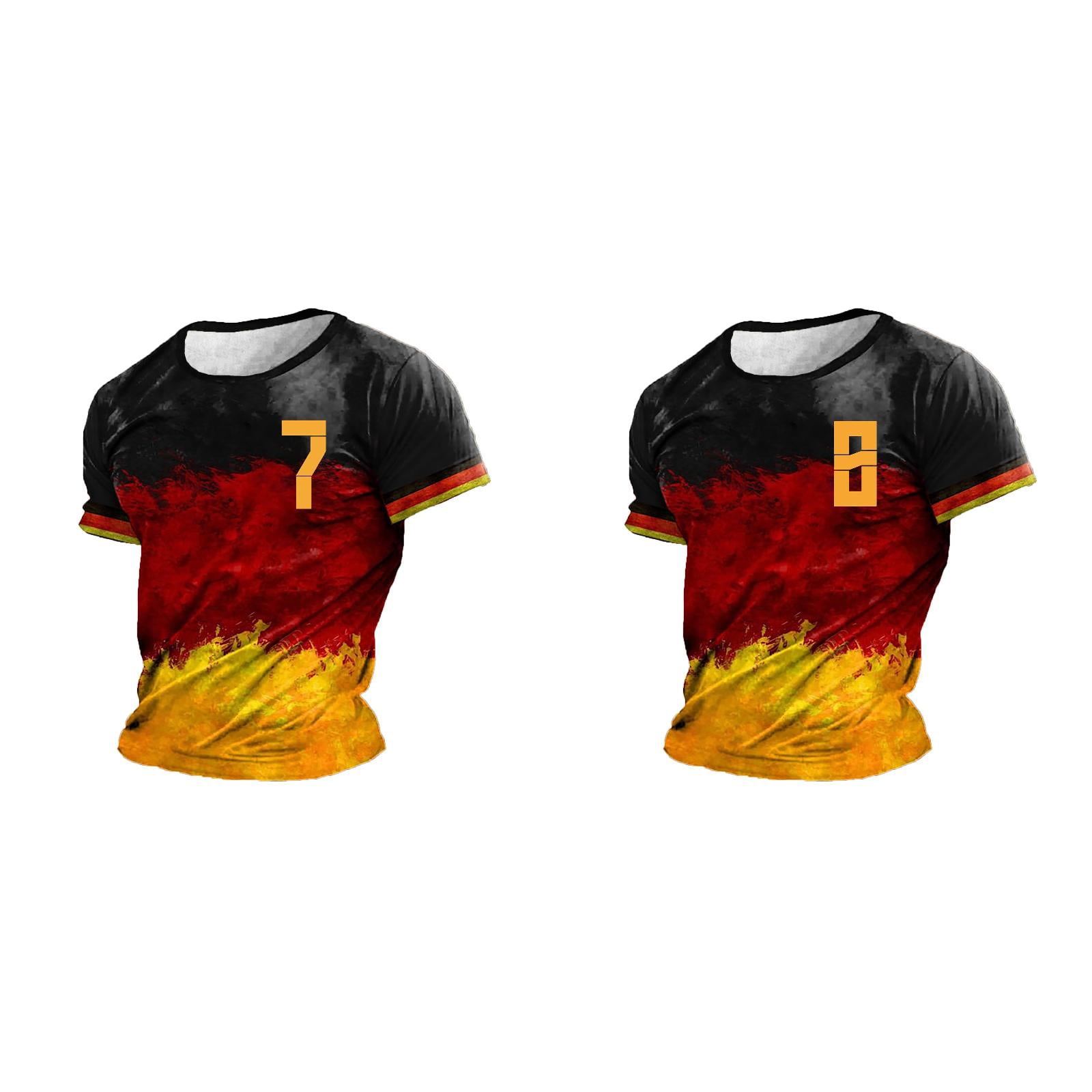 (2Pack) Male T Shirt Print Mens Graphic T Shirts Germany Theme T Shirt