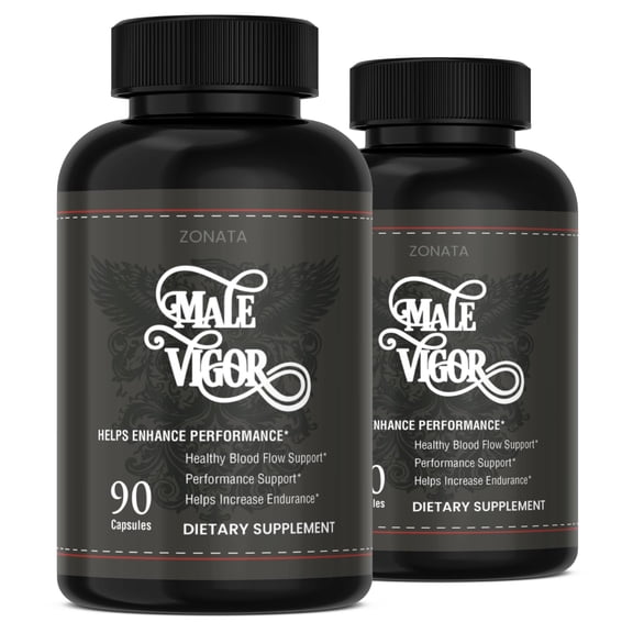 (2 Pack) Male Vigor Supplement Advanced Formula, Male Vigor For Men, MaleVigor Capsules - 180 Count