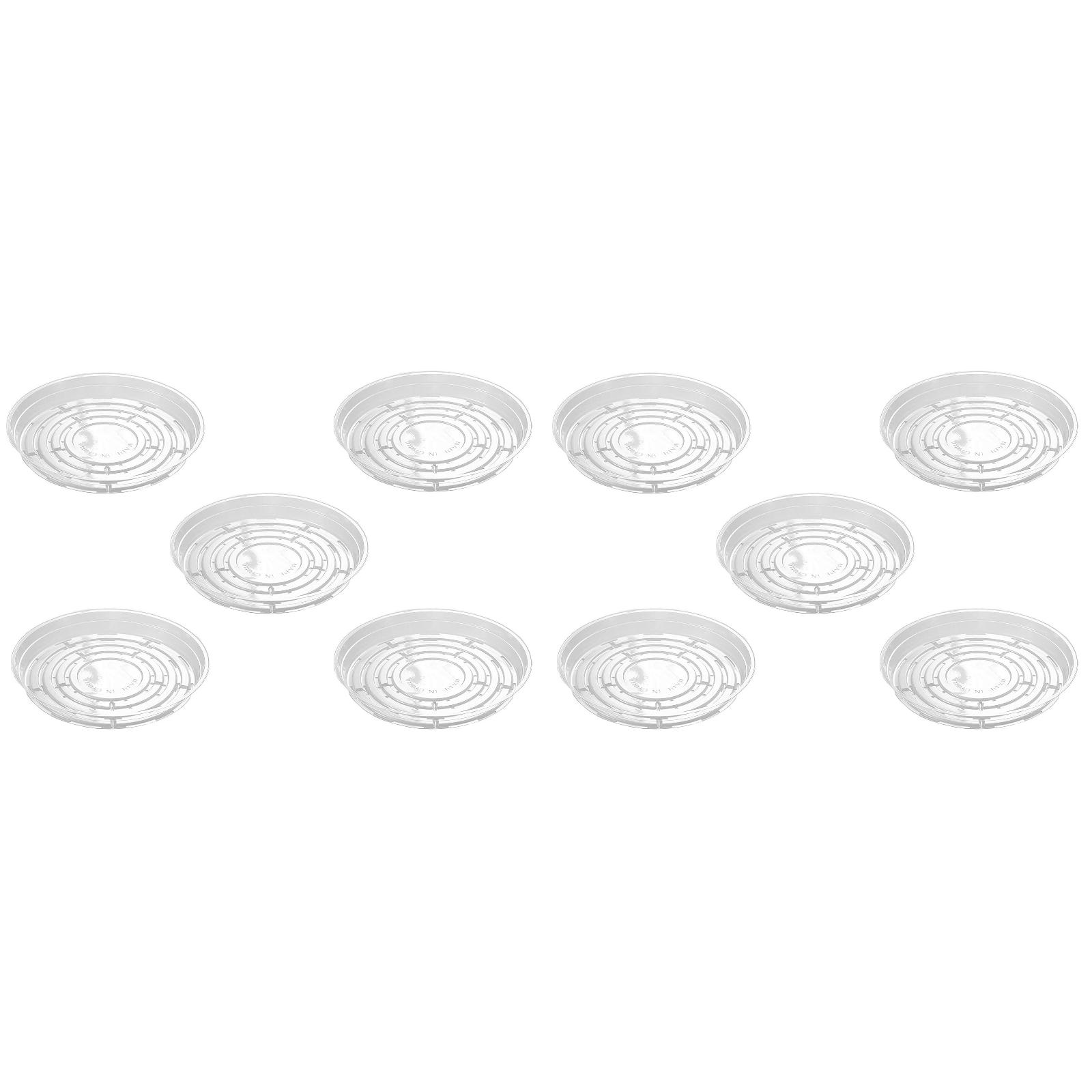 2 Pack by Malibure Flower Pots,5 Pack Clear Plastic Plant Saucers