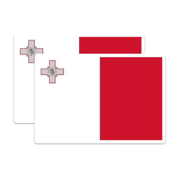 (2 Pack) Malta World Flag Magnets - Pride - 5 Inches On Longest Side - Premium Magnet - Choose from Over 200 Countries - for Cars, Refrigerators, Toolboxes, Lockers - Made in USA - MAG0919