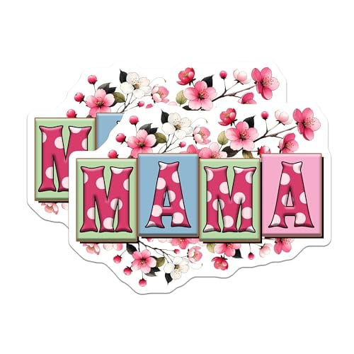 (2 Pack) Mama Magnets - Fridge Locker Refrigerator Decor - 5" On Longest Side - for Cars, Fridges, Toolboxes - Made in USA - MAG8175