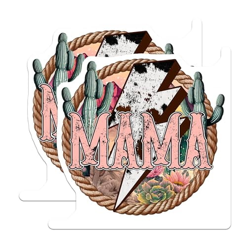 (2 Pack) Mama Magnets Magnets - Rustic Lightning Bolt Decor - 5" On Longest Side - Made in USA - Sticks to Refrigerators & Metal Surfaces - MAG8963
