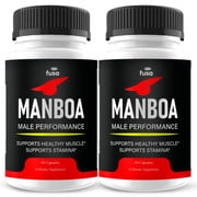 (2 Pack) Manboa Male Support, Man Boa Male Performance (120 Capsules)