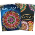 thumbnail image 1 of 2 Pack Mandalas Relaxing Coloring Books for Adult, 80 Original Mandala Patterns and Designs, Adult Coloring Book Spiral Bound, Gift for Women to Relax, Anxiety and Depression, 1 of 10