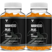2 Pack Manhood Plus Gummies for Men ManhoodPlus Supplement 2 Month Supply