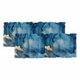 thumbnail image 1 of 2 Pack Marble Abstract Valance for Window Cracks Texture Modern Art Dark Blue Golden Kitchen Valance Rod Pocket Short Curtain Topper Decorative Window Treatment for Living Room Bedroom 54"x18", 1 of 8
