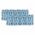 thumbnail image 1 of 2 Pack Marble Morocco Valance for Window Blue Modern Geometric Gold Abstract Plaid Kitchen Valance Rod Pocket Short Curtain Topper Decorative Window Treatment for Living Room Bedroom 42"x18", 1 of 8
