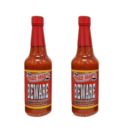 (2 Pack) Marie Sharp's Beware Comatose Hot Sauce, 10 oz