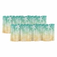 thumbnail image 1 of 2 Pack Marine Life Valance for Window Starfish Shell Coral Gradient Blue Yellow Ocean Kitchen Valance Rod Pocket Short Curtain Topper Decorative Window Treatment for Living Room Bedroom 54"x18", 1 of 9