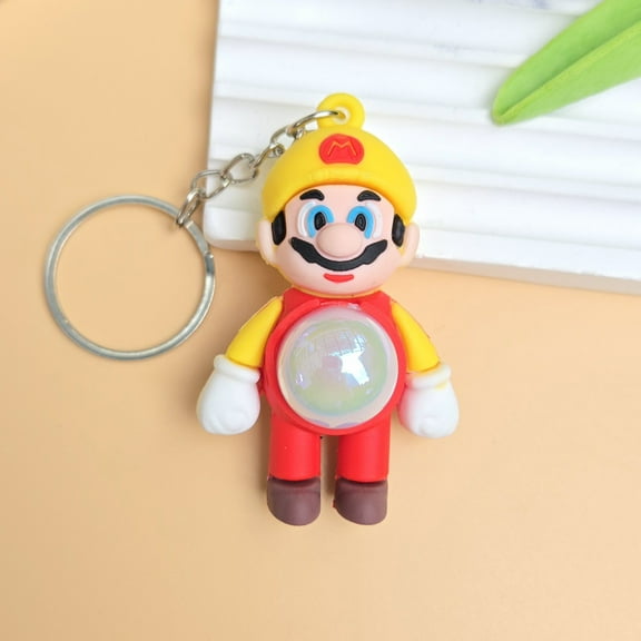 2 Pack Mario Cartoon Keychains For Girls Boys, Cute Pendant Keychains Accessories, Key ring Purse Backpack, Key Accessories Wristlet