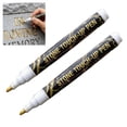thumbnail image 1 of 2 Pack Marker Pen for Restoring Faded Grave Inscriptions, Fast-Drying Stone Touch Up Pen, Paint Markers for Granite Headstones Grave Marker Mug, Gold, 1 of 5