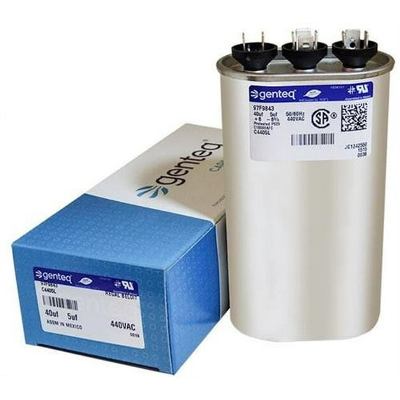 (2) Pack - Mars 12086-40 + 5 uF MFD x 440 VAC Genteq Replacement Dual Capacitors Oval # C4405L/97F9843