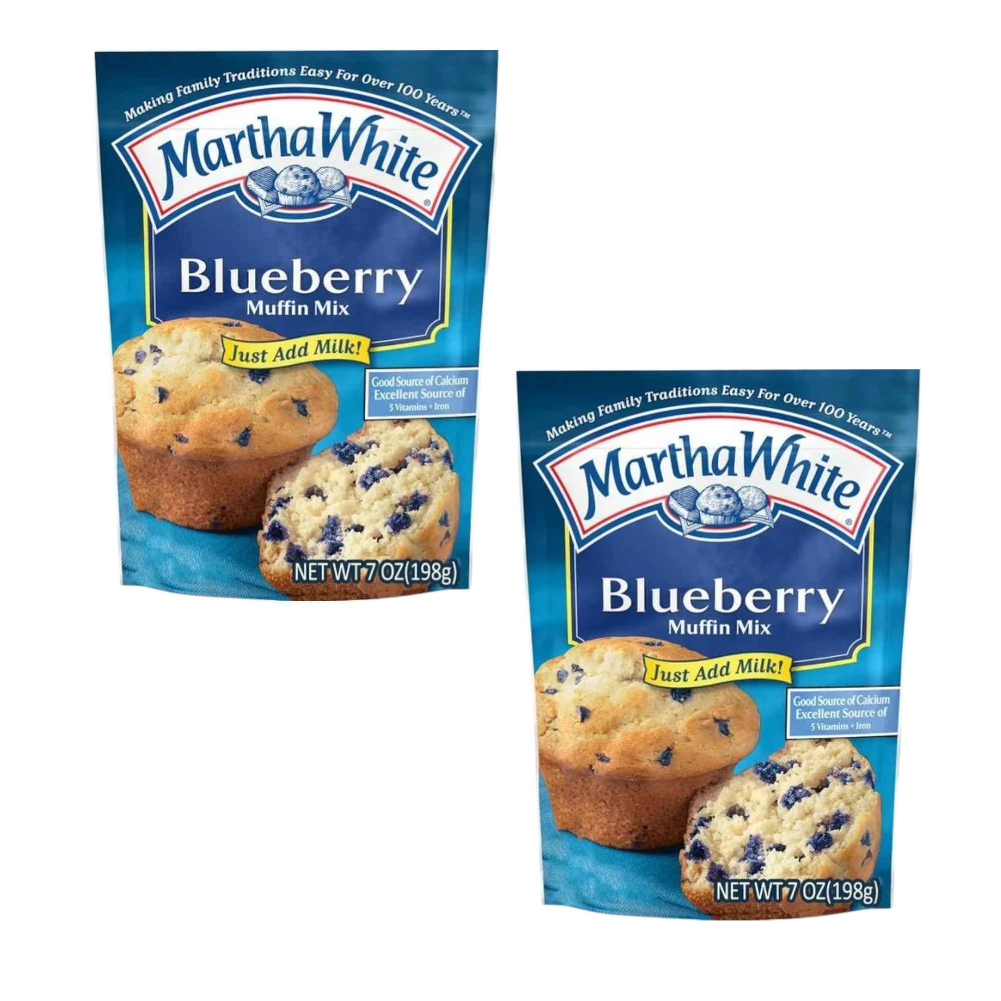 ( 2 Pack ) Martha White Blueberry Muffin Mix, 7 oz