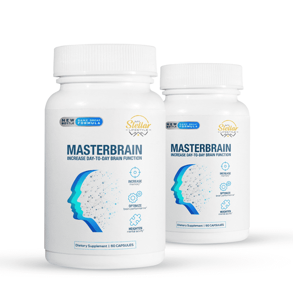 2 Pack Masterbrain, increase day to day brain function-60 Capsules x2