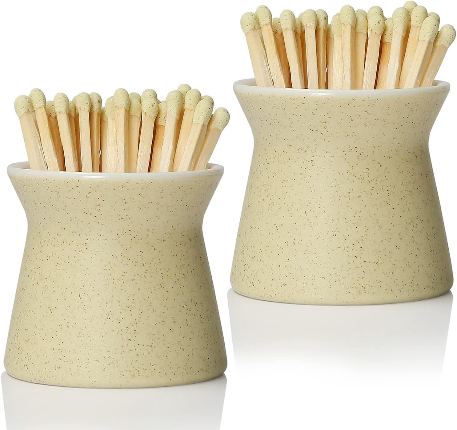2 Pack Match Holder with 6 count Strikers, Ceramic Match Box for , Cute ...