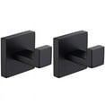 thumbnail image 1 of 2-Piece Matte Black Stainless Steel Wall Mounted Towel Hook Square Design Hanger for Bathroom Kitchen Bedroom Coats, 1 of 7