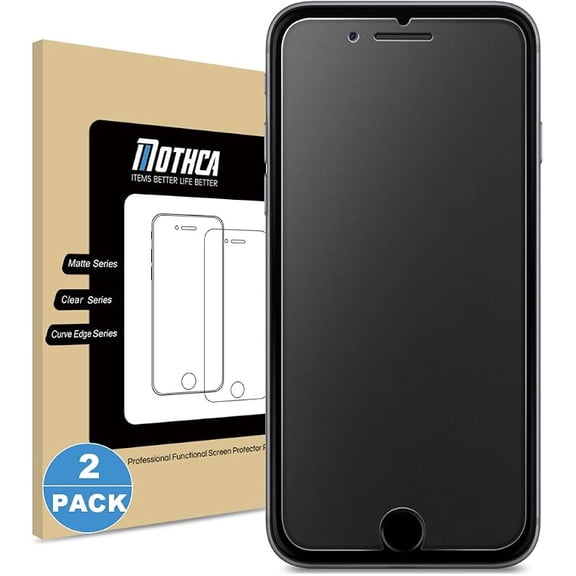 2 Pack Matte Glass Screen Protector for iPhone 8 Plus/7 Plus Anti-Glare & Anti-Fingerprint Tempered Glass Clear Film Case Friendly 3D Touch Easy Install Bubble Free - Smooth as Silk