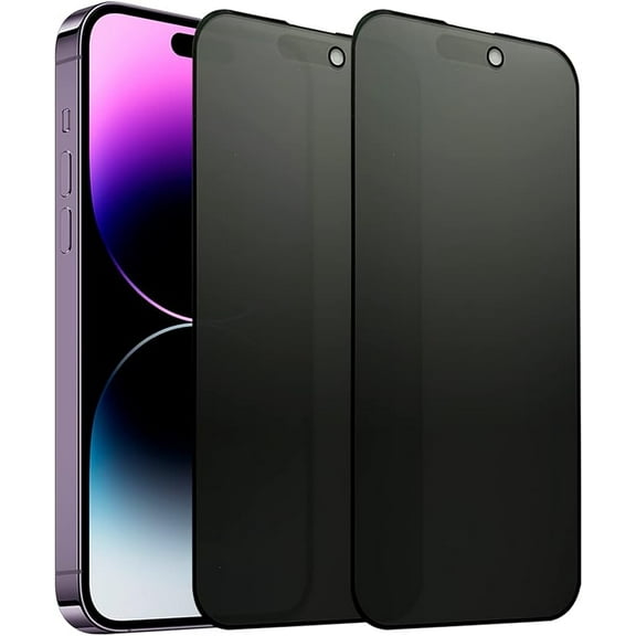 2 Pack Matte Privacy Screen Protector for iPhone 14 Pro Max 6.7", Anti-Glare Anti-Spy Scratch Resistant Tempered Glass Film, Smooth & Sensitive Touch, Rounded Edges Full Coverage