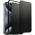 thumbnail image 1 of 2 Pack Matte Privacy Screen Protector for iPhone 15 Pro Max with Easy Installation Frame, Smooth & Sensitive Touch, Anti-spy Anti-glare Eye Protection Tempered Glass Film 6.7 Inches, 1 of 1