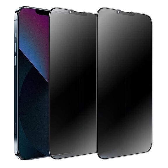 2 Pack Matte Privacy Tempered Glass Screen Protector, Compatible with 6.1 Inch iPhone 13, iPhone 14, iPhone 13 Pro, AntiGlare AntiSpy, RoundedEdge Full Coverage, Smooth and Sensitive Touch