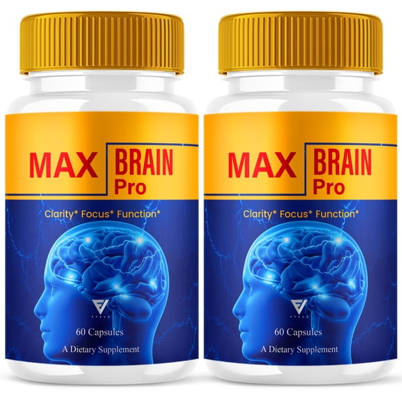 (2 Pack) Max Brain Pro Formula, MaxBrain Pro Supplement (120 Capsules)