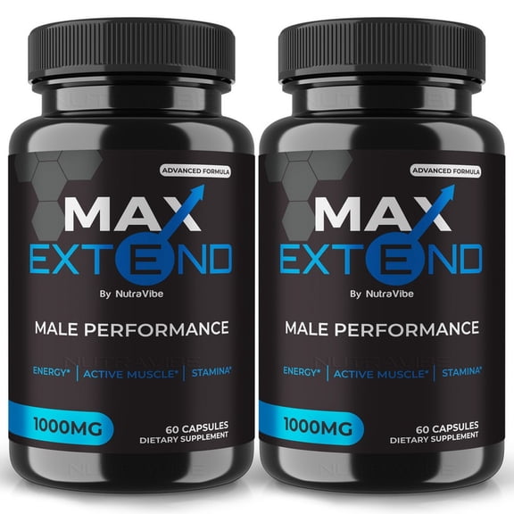 (2 Pack) Max Extend Original MaxExtend Capsules with a Natural Daily Blend for Wellness |Clean, Gentle, Easy-to-Swallow Pills (120 Capsules)