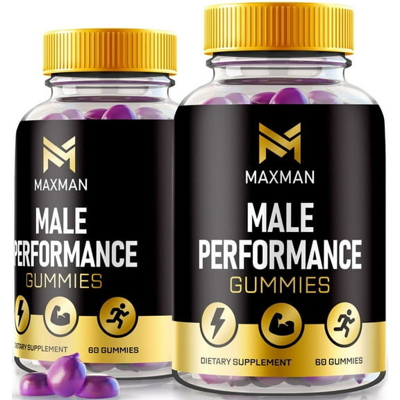 (2 Pack) MaxMan Gummies, Official Formula to Supports Overall Well-Being, All-Natural Supplement to Promote Physical Health, Gomitas Reviews (120 Gummies)