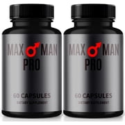 2 Pack MaxMan Pro Pills, Maximum Strength Formula for Confidence, All-Natural Capsules to Support Health and Fitness, MaxManPro Supplement Reviews 120 Capsules