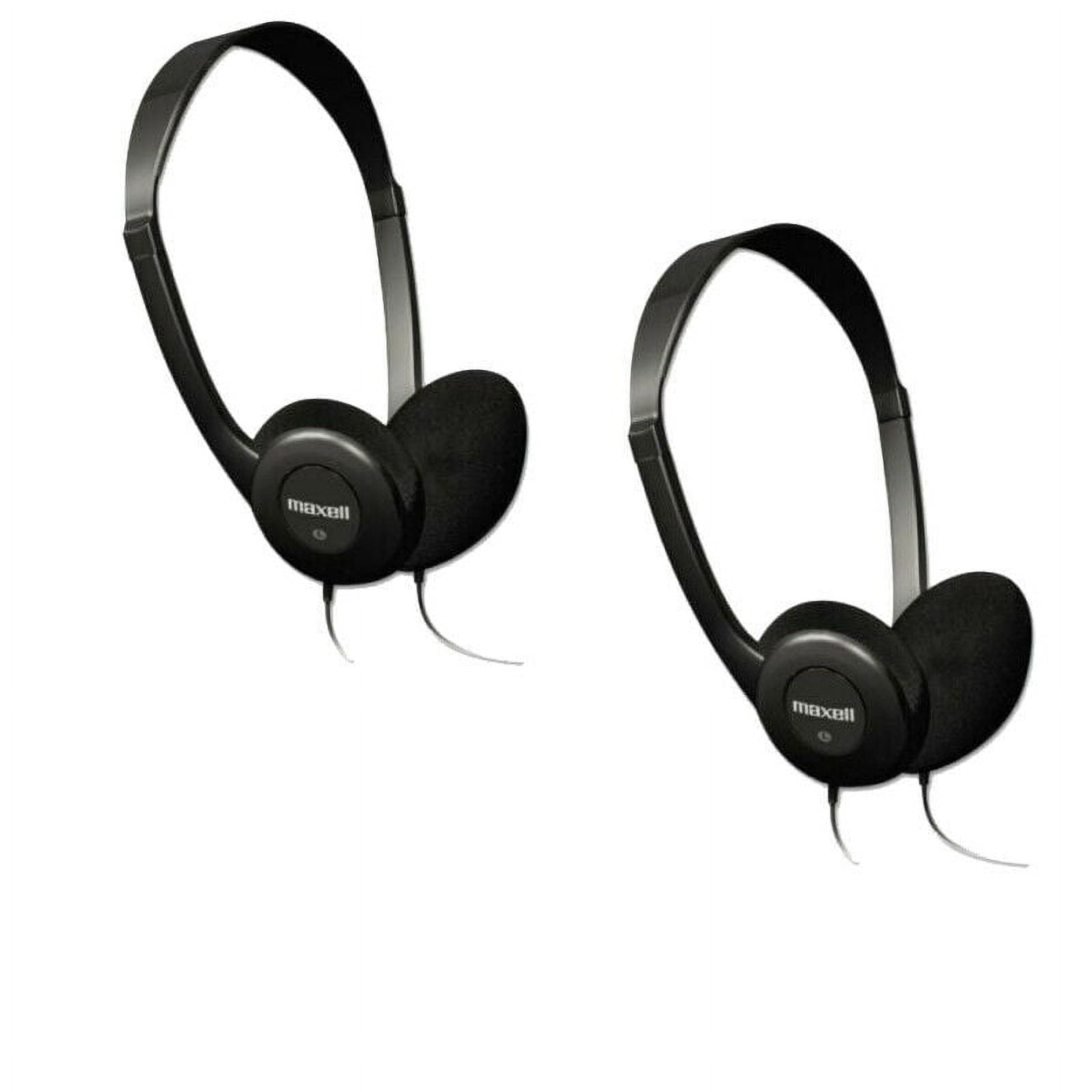 2 Pack Maxell HP 100 Lightweight Adjustable Headband Headphones
