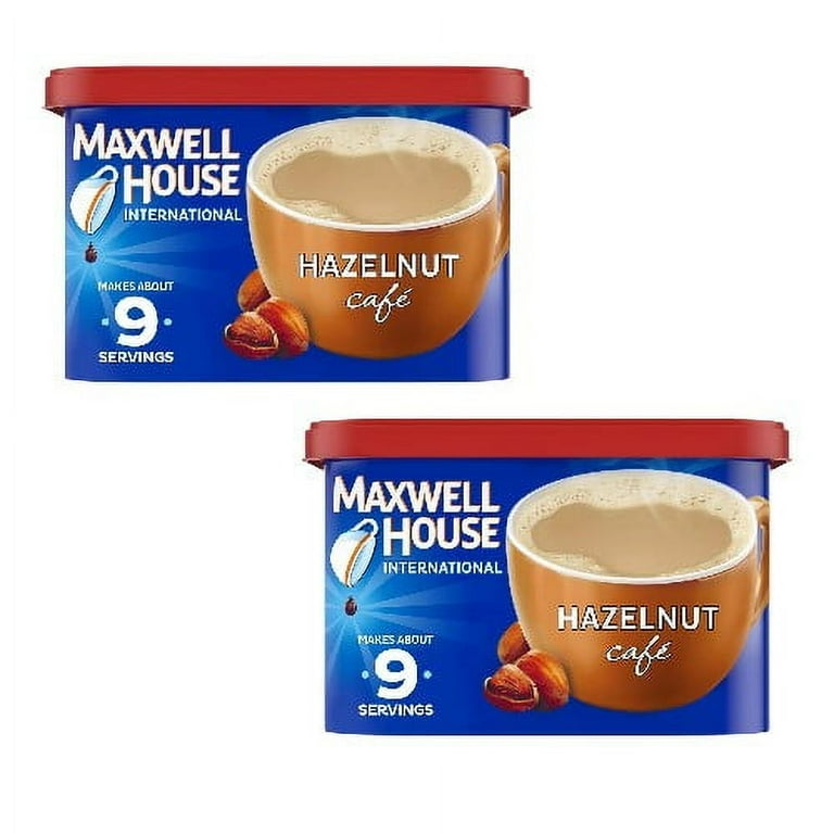 2 Pack ) Maxwell House Cafe-Style, Hazelnut Cafe Beverage Mix - 9