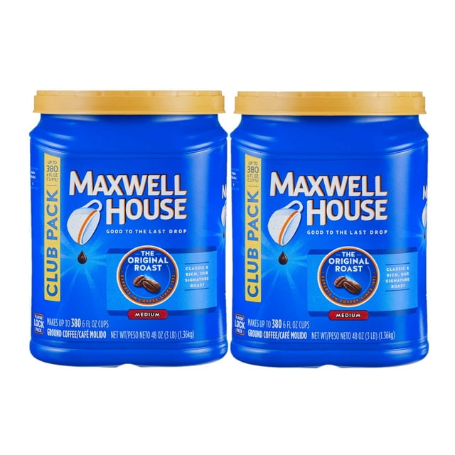 2 Pack | Maxwell House Original Roast Ground Coffee, Medium, 48 oz ...