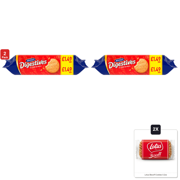 2 Pack | Mcvities Digestive Biscuits 360G & 2x Lotus Biscoff Cookies 0.2oz