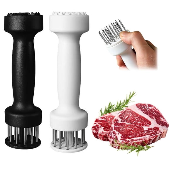 2 Pack Meat Tenderizer Tool, 20-Pin Stainless Steel Blade Tenderizer for Meat, Heavy Duty Meat Tenderizer Mallet Alternative for Steak, Chicken & BBQ, 6.9"