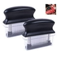 2 Pack Meat Tenderizer Tool, Kitchen Meat Tenderizer with 48 Stainless