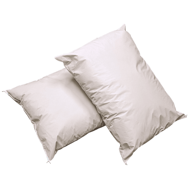 2 Pack MediCheck White Vinyl Covered Bed Pillows 20 in x 26 in