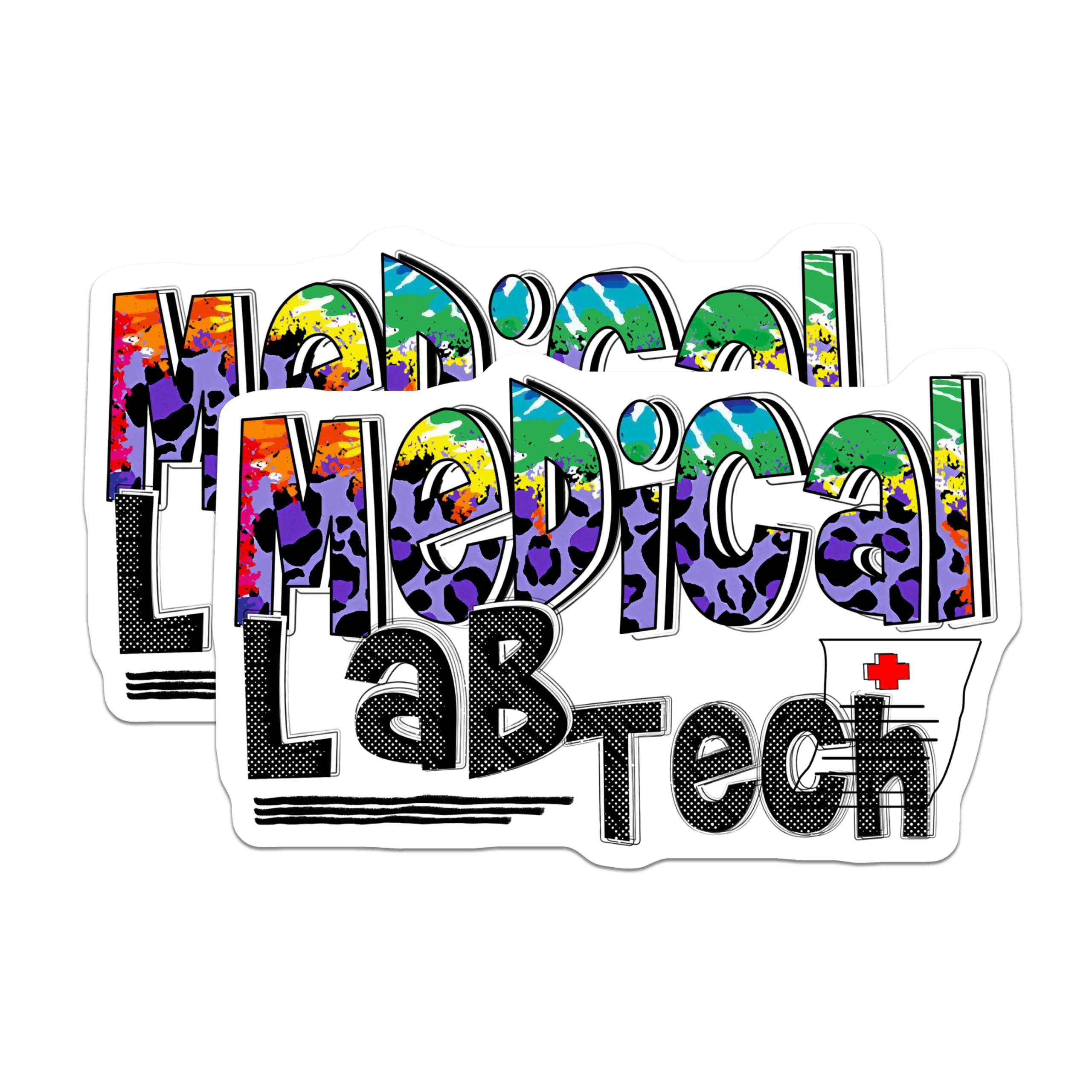 (2 Pack) Medical Lab Tech Stickers - Healthcare Worker - Lab Technician ...