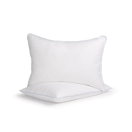 2 Pack Medium Firmness Down Alternative Bed Pillow, Standard - eLuxury