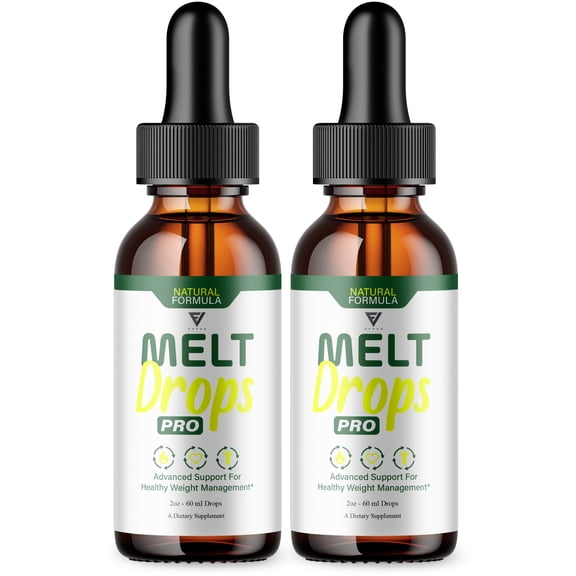 (2 Pack) Melt Drops Pro Supplement, Melt Drops Pro Weight Management Formula (4oz)