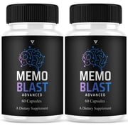 2 Pack Memo Blast Premium Nootropic Supplement, MemoBlast Pills 120 Capsules