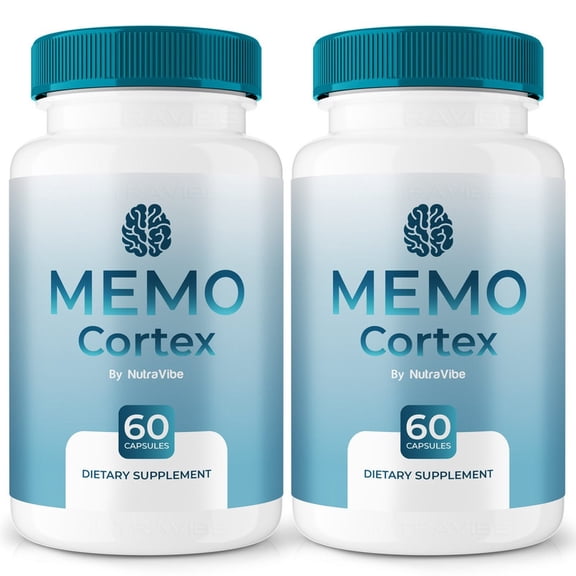 (2 Pack) Memo Cortex  Daily Formula with a Natural Blend to Help Maintain Focus, Memory & Concentration | Clean, Gentle, Easy-to-Swallow MemoCortex Capsules for Everyday Sharpness (120 Capsules)