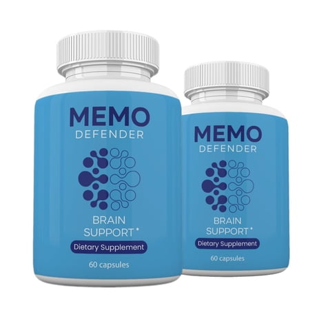 (2 Pack) Memo Defender Brain and Memory Support Supplement, Memo Defender Pills Premium Formula - 120 Count