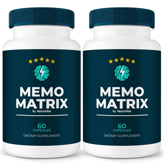 (2 Pack) Memo Matrix Pills Daily Formula with a Natural Blend to Help Maintain Focus, Memory & Concentration | Clean, Gentle, Easy-to-Swallow Capsules for Everyday Sharpness (120 Capsules)
