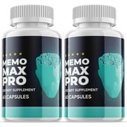 2 Pack Memo Max Pro - Brain Boost Supplement - Dietary Supplement for Focus, Memory, Clarity, Energy - Advanced Cognitive Support Formula for Maximum Strength - 120 Capsules