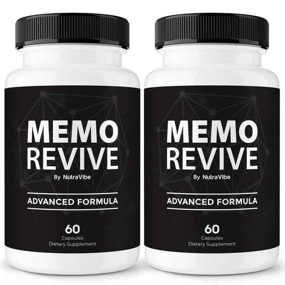 (2 Pack) Memo Revive Daily Formula with a Natural Blend to Help Maintain Focus, Memory & Concentration | Clean, Gentle, Easy-to-Swallow MemoRevive Capsules for Everyday Sharpness (120 Capsules)