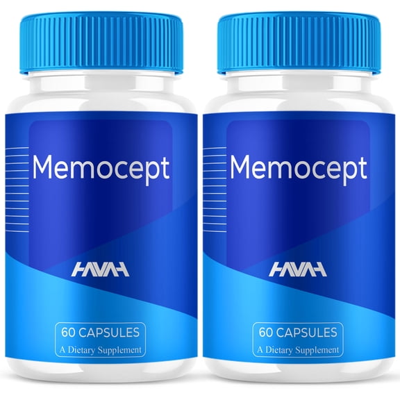(2 Pack) Memocept Advanced Brain Support, Memocept Supplement (120 Capsules)